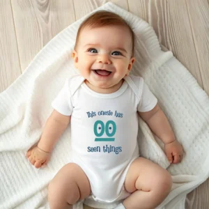 Funny baby bodysuit - this onesie has seen things