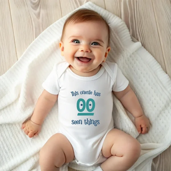 Funny baby bodysuit - this onesie has seen things