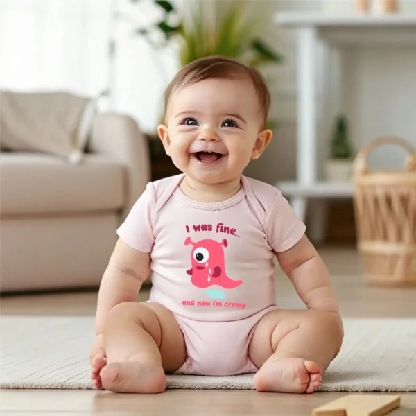 i was fine baby bodysuit - mockup