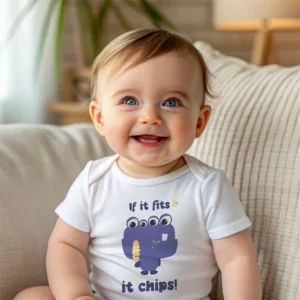 it fits it chips baby bodysuit mockup