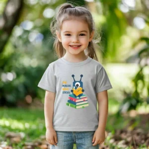 Mighty stories toddler t-shirt mockup