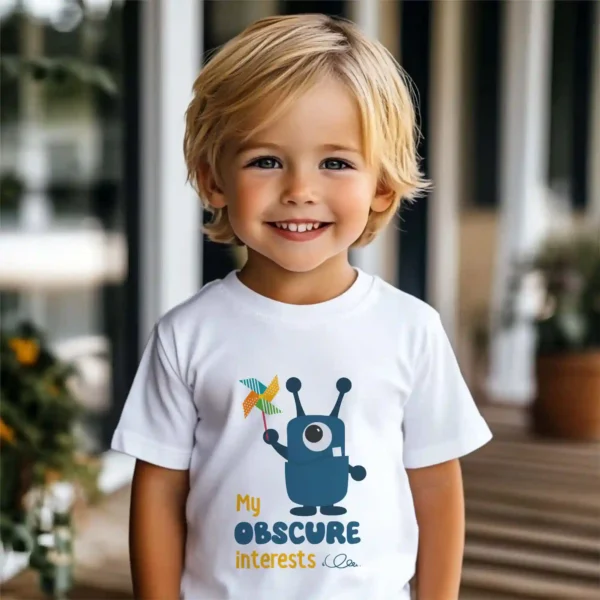 my obscure interests toddler t-shirt mockup