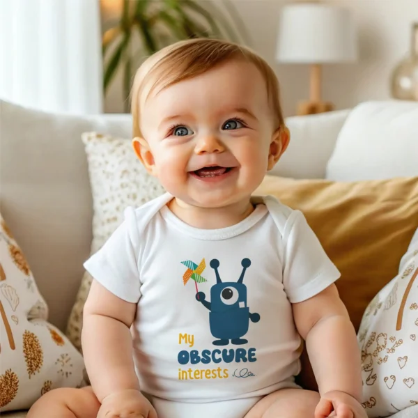 My Obscure Interests Baby Bodysuit mockup