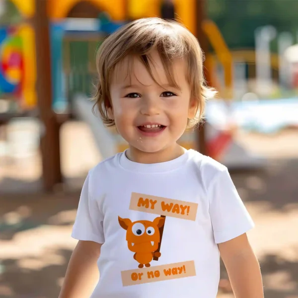 my way or no way toddler t-shirt mockup