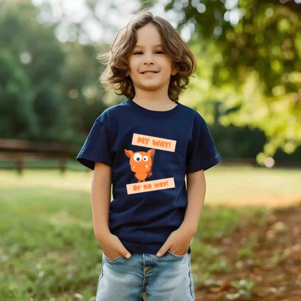 my way or no way kids t-shirt mockup