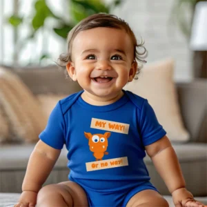 My way or no way baby bodysuit mockup