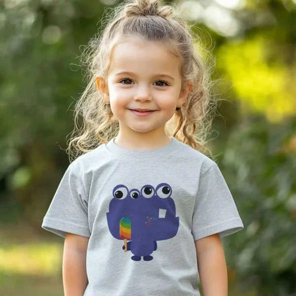 Rainbow Popsicle Monster Toddler T-Shirt mockup