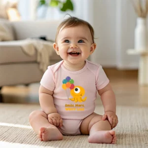 Worry Less Baby Bodysuit mockup