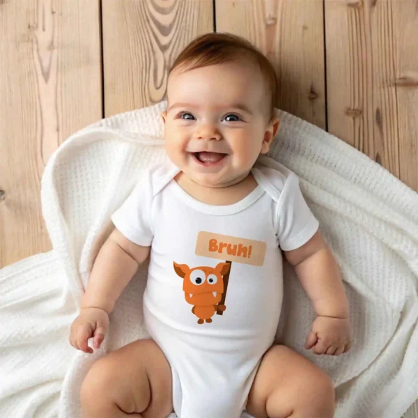 bruh baby bodysuit mockup
