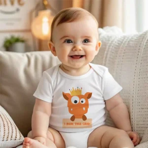 i run this crib baby bodysuit mockup