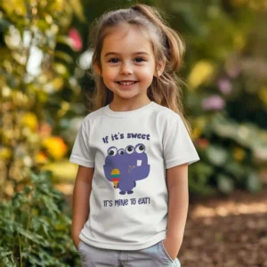 Sweet Monster Toddler T-Shirt if it's sweet, it's mine to eat mockup