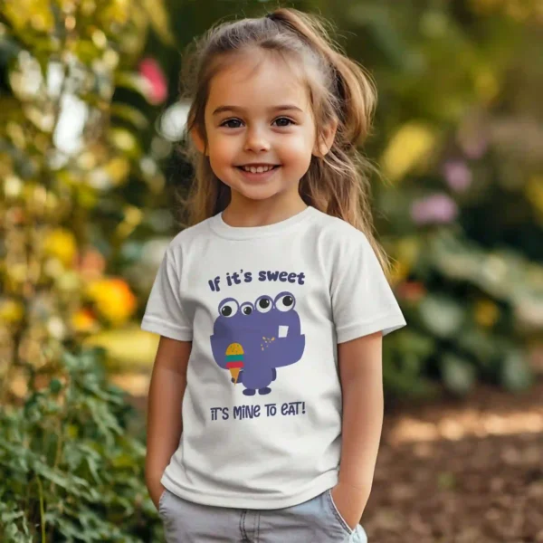 Sweet Monster Toddler T-Shirt if it's sweet, it's mine to eat mockup
